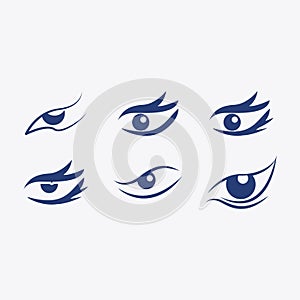 hawk eyeball icones vector. creative line bird and eye photo