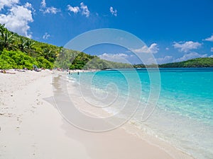 Hawksnest Bay Beach in the US Virgin Islands National Park on St John in the US Virgin Islands photo