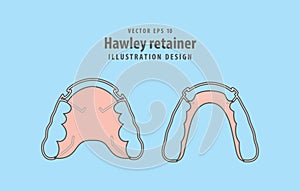 Illustrazioni vettore sul blu. dentale 