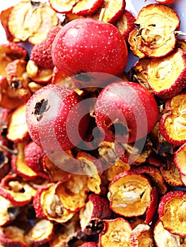 Hawthorn fruit and dried fruit