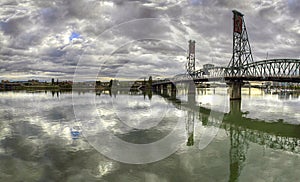 Hawthorne Bridge Over Willamette River photo