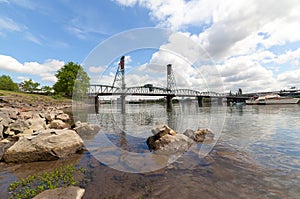 Hawthorne Bridge over Willamette River