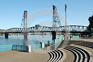 The Hawthorne Bridge of Portland, Oregon