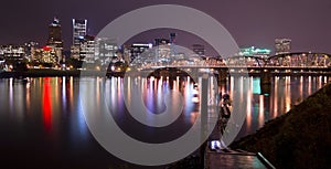 Hawthorne Bridge Willamette River Portland Oregon