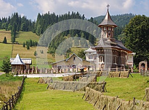 Hay heaps and church