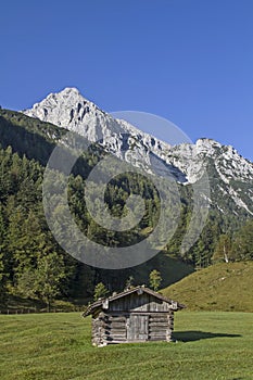 Hay hut at Ferchensee Lake