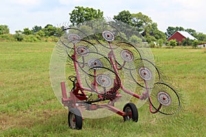 Hay Rake in Field