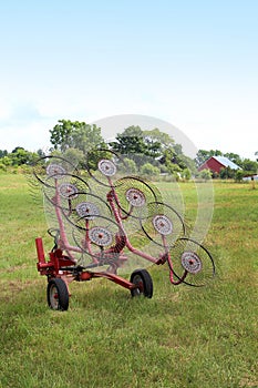Hay Rake in Field