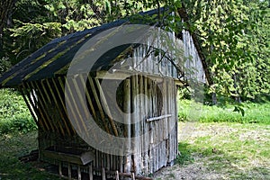 Hay storage - Feeder for feeding wild forest animals in the Ilanovska Valley