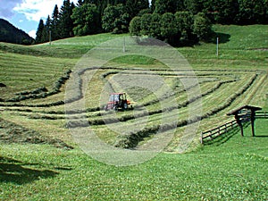hay tedder machine in agriculture