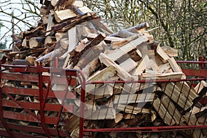 Hay trailer with Wood