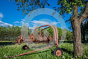 Hay turner in Poland