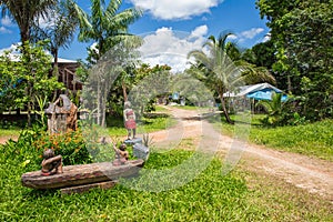 HAYAM, FRANCE - Jul 19, 2019: Hayam Amerindian Village, French Guiana, France photo