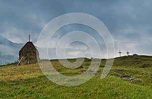 Haycock in Borsa, Maramures, Romania