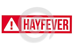 Hayfever typographic stamp