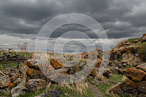 Hayravank Monastery on coast of Sevan Lake in Armenia