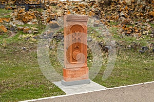 Hayravank Monastery on coast of Sevan Lake in Armenia