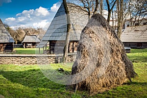 Hayrick in a Romanian village