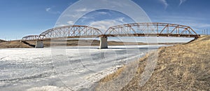 Hays Bridge across the Frozen Bow River