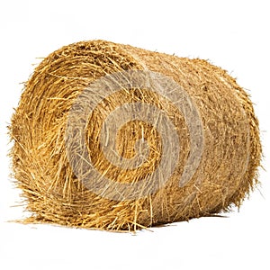 Haystack isolated on white background photo