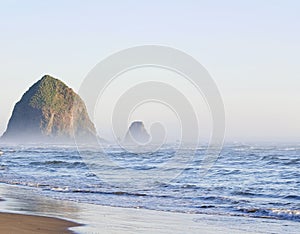 Haystack Rock at Cannon Beach, Oregon, US