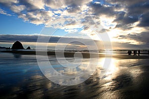 Haystack rock Sunset