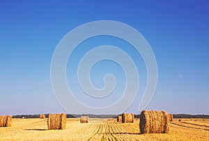 Haystack on a sloping field