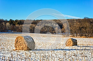 Haystacks on the Frozen Field