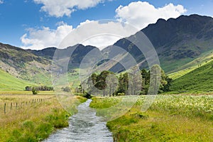 Haystacks mountain from Buttermere UK Cumbrian Lake District from Peggys Bridge