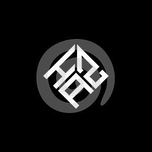 HAZ letter logo design on black background. HAZ creative initials letter logo concept. HAZ letter design photo