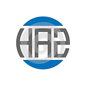 HAZ letter logo design on white background. HAZ creative initials circle logo concept. HAZ letter design photo