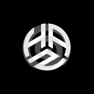 HAZ letter logo design on white background. HAZ creative initials letter logo concept. HAZ letter design photo