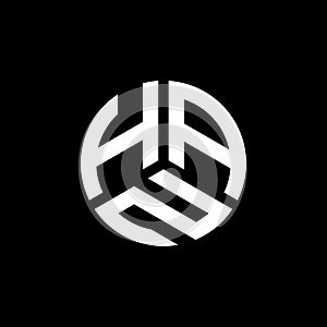 HAZ letter logo design on white background. HAZ creative initials letter logo concept. HAZ letter design photo