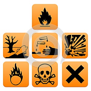 Hazard pictograms Europe standard photo