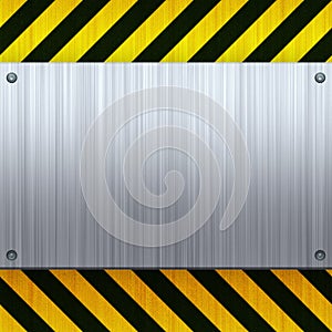 Hazard Stripes Brushed Metal photo