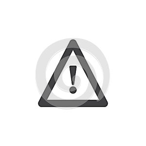Hazard warning attention icon vector