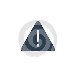 Hazard, warning, attention solid flat icon. vector illustration