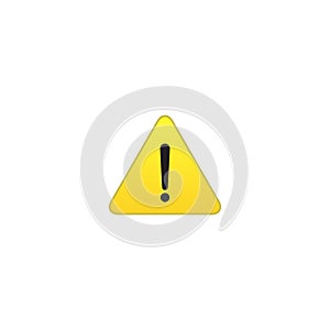 Hazard Warning Icon Vector. Exclamation Mark Symbol Image
