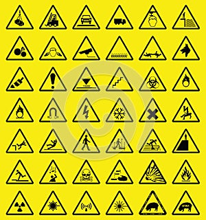 Hazard warning sign photo