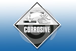 Hazard Warning Sign - Corrosive