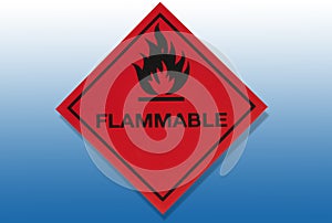 Hazard Warning Sign - Flammable photo