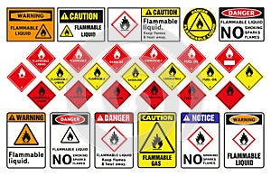Hazardous combustible materials label