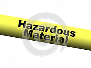 Hazardous Material Yellow Barrier Tape