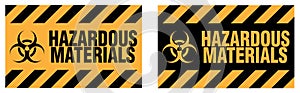 Hazardous materials sign.