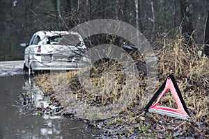 Hazardous risk of deaths rain slippery car accident