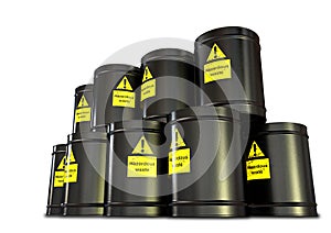 Hazardous Waste Barrel Stack