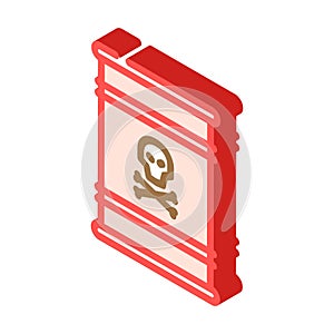 hazardous waste sorting isometric icon vector illustration