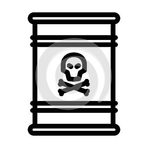 hazardous waste sorting line icon vector illustration