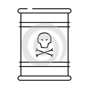 hazardous waste sorting line icon vector illustration