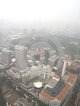 Haze over Singapore